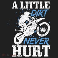Motocross Little Dirt Never Hurt Dirt Bike MX Racing Biker Golf Towel thumb 3