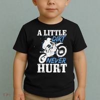 Motocross Little Dirt Never Hurt Dirt Bike MX Racing Biker Toddler T-Shirt thumb 2