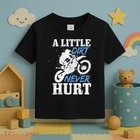 Motocross Little Dirt Never Hurt Dirt Bike MX Racing Biker Toddler T-Shirt thumb 3
