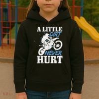 Motocross Little Dirt Never Hurt Dirt Bike MX Racing Biker Kids Hoodie thumb 3