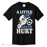 Motocross Little Dirt Never Hurt Dirt Bike MX Racing Biker Kids T-Shirt thumb 0