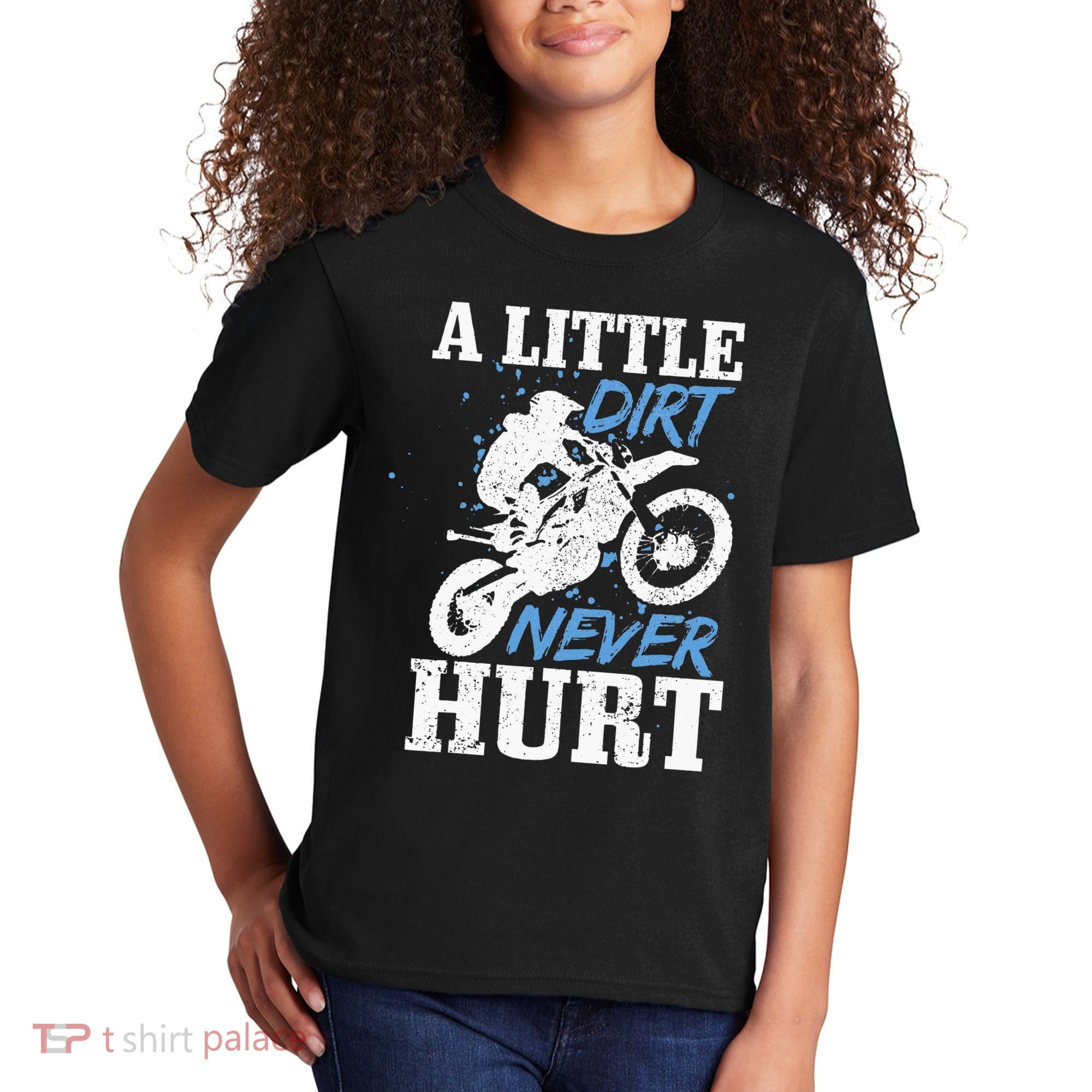 Motocross Little Dirt Never Hurt Dirt Bike MX Racing Biker Kids T-Shirt
