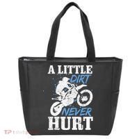 Motocross Little Dirt Never Hurt Dirt Bike MX Racing Biker Tote Bag thumb 0