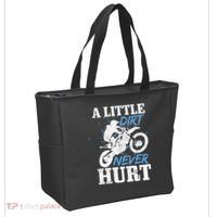 Motocross Little Dirt Never Hurt Dirt Bike MX Racing Biker Tote Bag thumb 2
