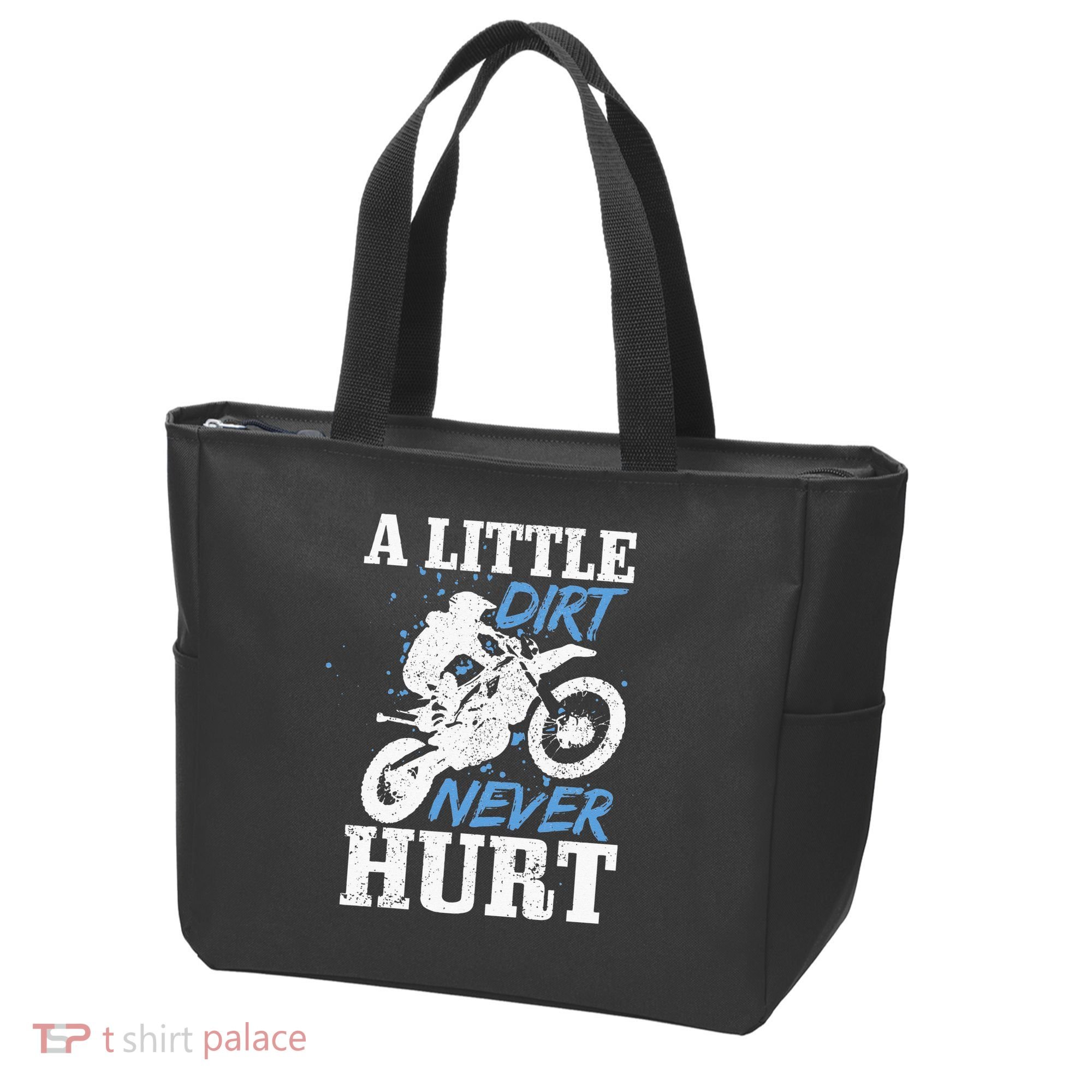 Motocross Little Dirt Never Hurt Dirt Bike MX Racing Biker Tote Bag