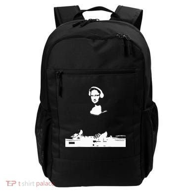 Mona Lisa Dj Art Funny Edm Techno Rave Music Backpack