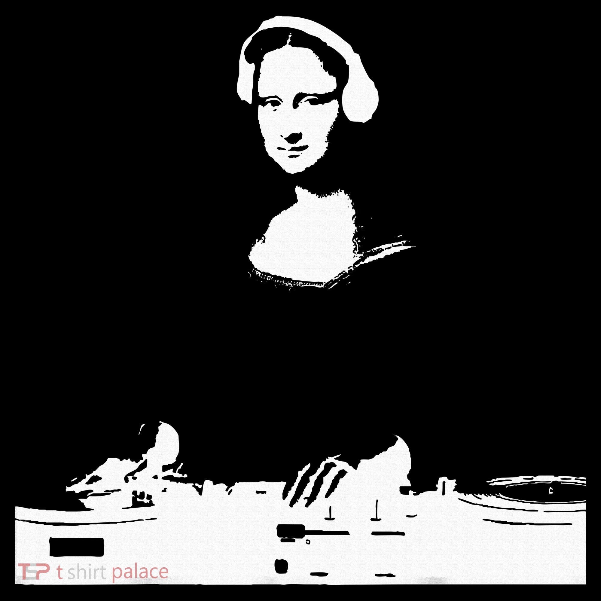 Mona Lisa Dj Art Funny Edm Techno Rave Music Coaster