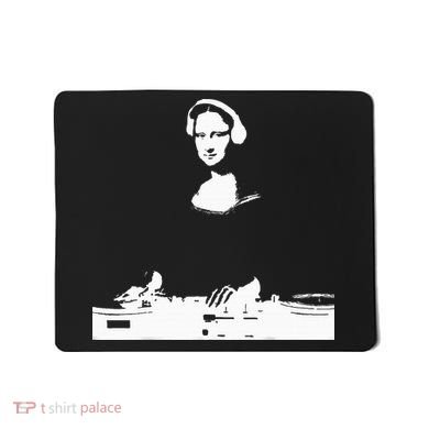 Mona Lisa Dj Art Funny Edm Techno Rave Music Mousepad