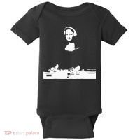 Mona Lisa Dj Art Funny Edm Techno Rave Music Baby Bodysuit thumb 0