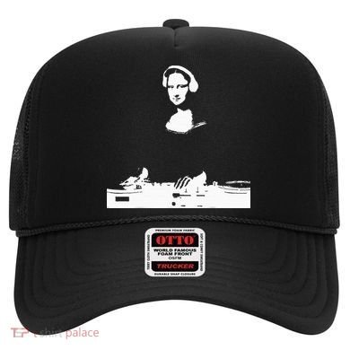 Mona Lisa Dj Art Funny Edm Techno Rave Music Hat
