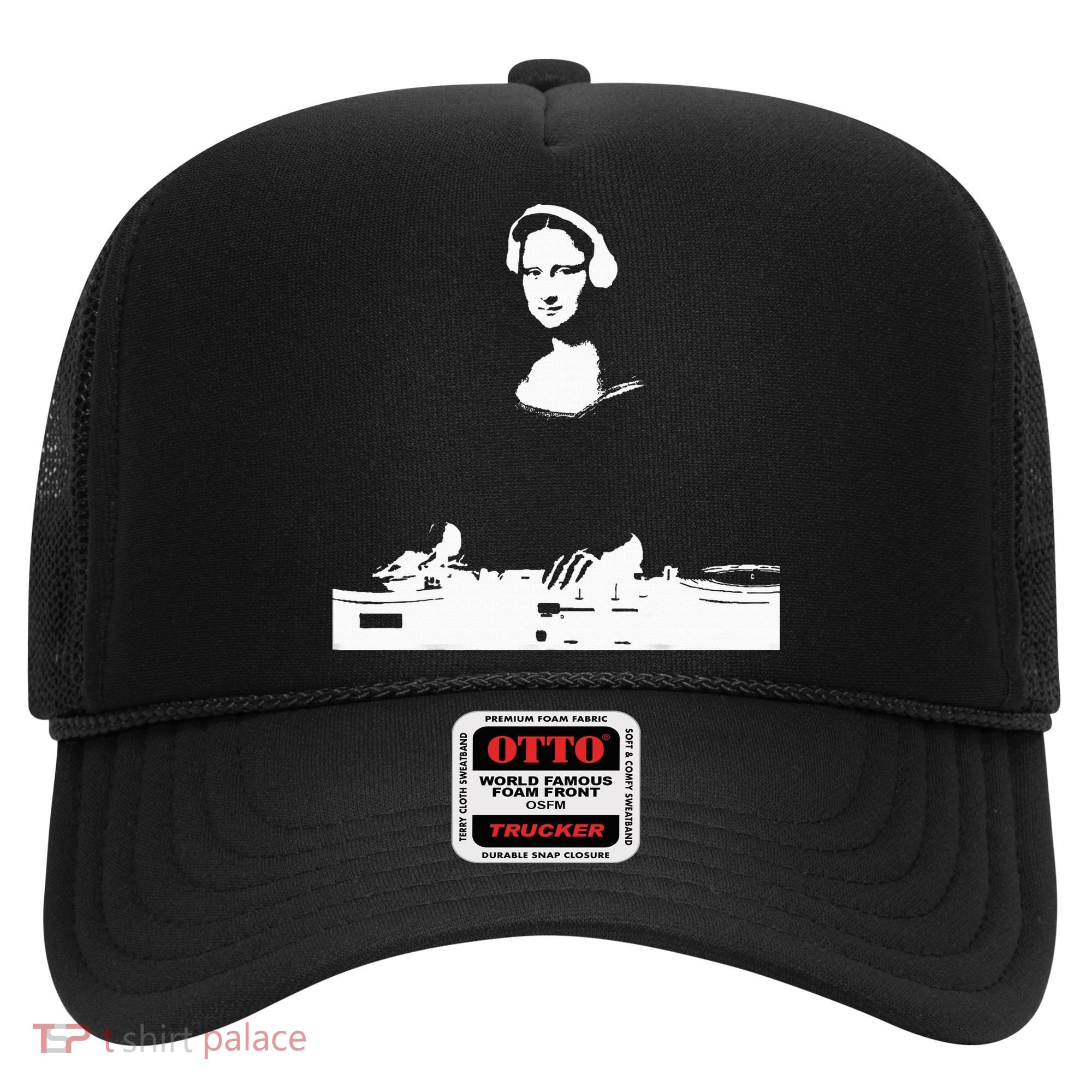 Mona Lisa Dj Art Funny Edm Techno Rave Music Hat