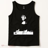 Mona Lisa Dj Art Funny Edm Techno Rave Music Tank Top thumb 2
