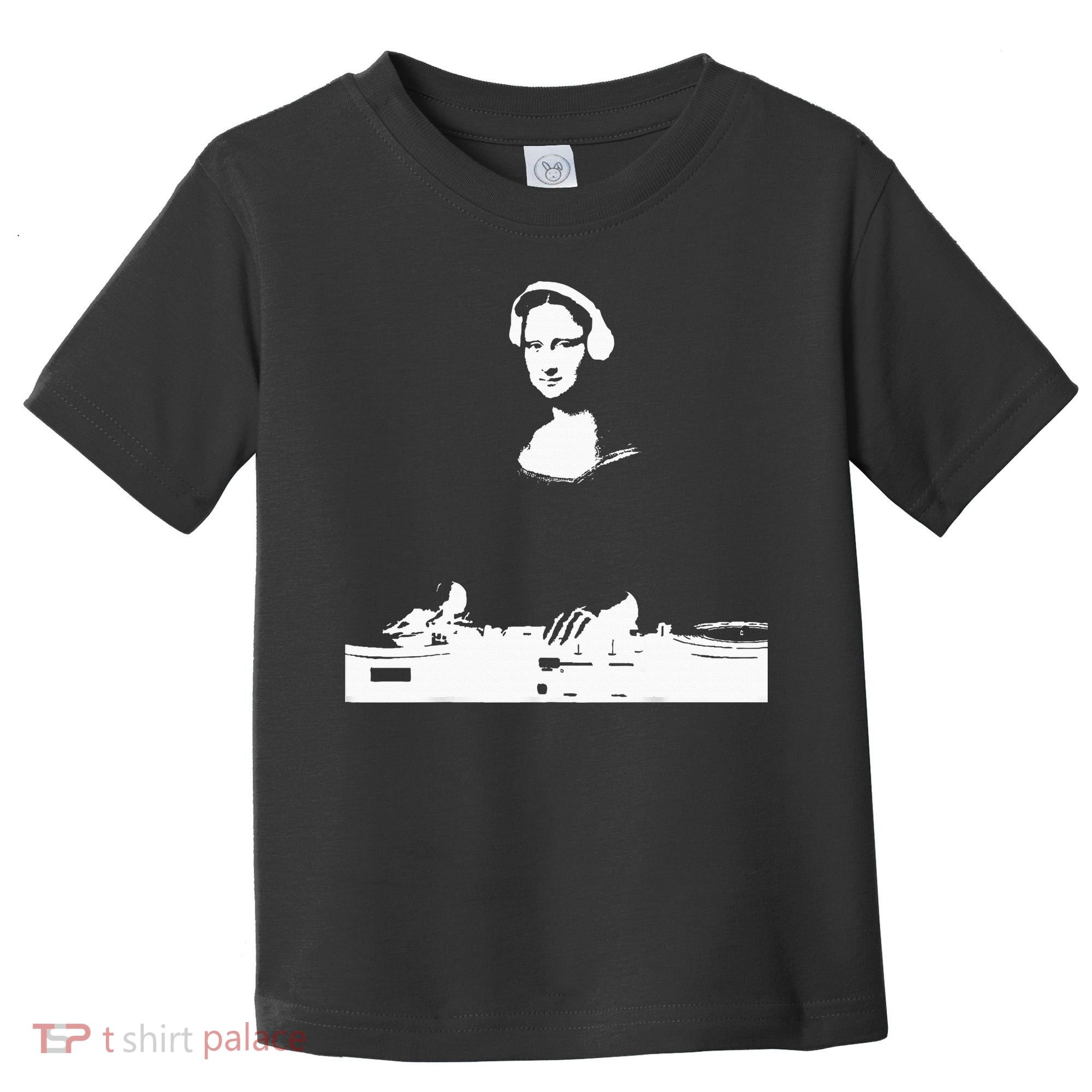 Mona Lisa Dj Art Funny Edm Techno Rave Music Toddler T-Shirt