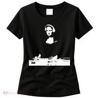 Mona Lisa Dj Art Funny Edm Techno Rave Music Women's T-Shirt thumb 0