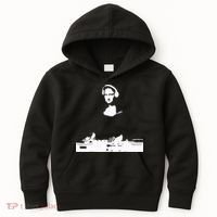 Mona Lisa Dj Art Funny Edm Techno Rave Music Kids Hoodie thumb 0