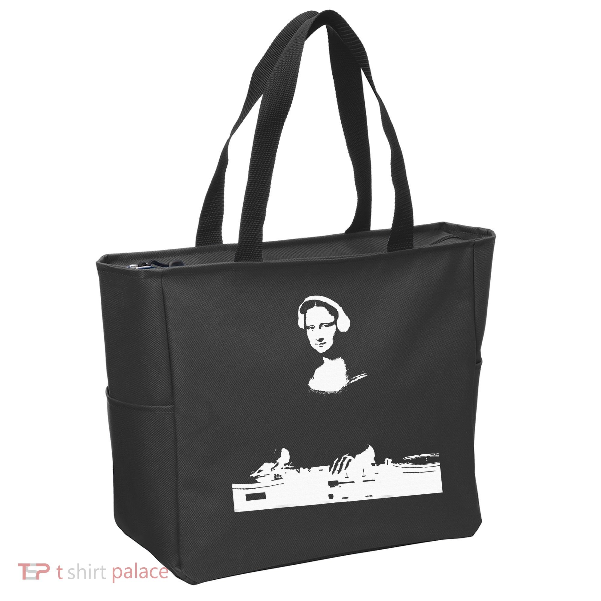 Mona Lisa Dj Art Funny Edm Techno Rave Music Tote Bag
