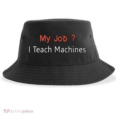 Machine Learning , Data Science, Job, Engineer, Math Sustainable Bucket Hat