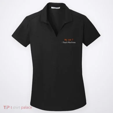 Machine Learning , Data Science, Job, Engineer, Math Women's Dry Zone Grid Polo