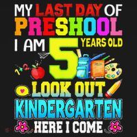 My Last Day Of Preschool Graduation Kindergarten Here I Come Apron thumb 3