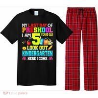 My Last Day Of Preschool Graduation Kindergarten Here I Come Pajama Set thumb 0