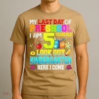 My Last Day Of Preschool Graduation Kindergarten Here I Come T-Shirt thumb 3