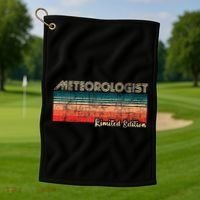 Meteorologist Limited Edition Retro Weather Meteorology Golf Towel thumb 1