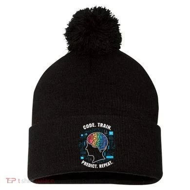 Machine Learning Engineer Artificial Intelligence Pom Pom 12in Knit Beanie
