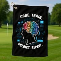 Machine Learning Engineer Artificial Intelligence Golf Towel thumb 1