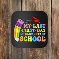 My Last First Day Of Elementary School Back To School Coaster thumb 0