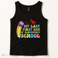My Last First Day Of Elementary School Back To School Tank Top thumb 2