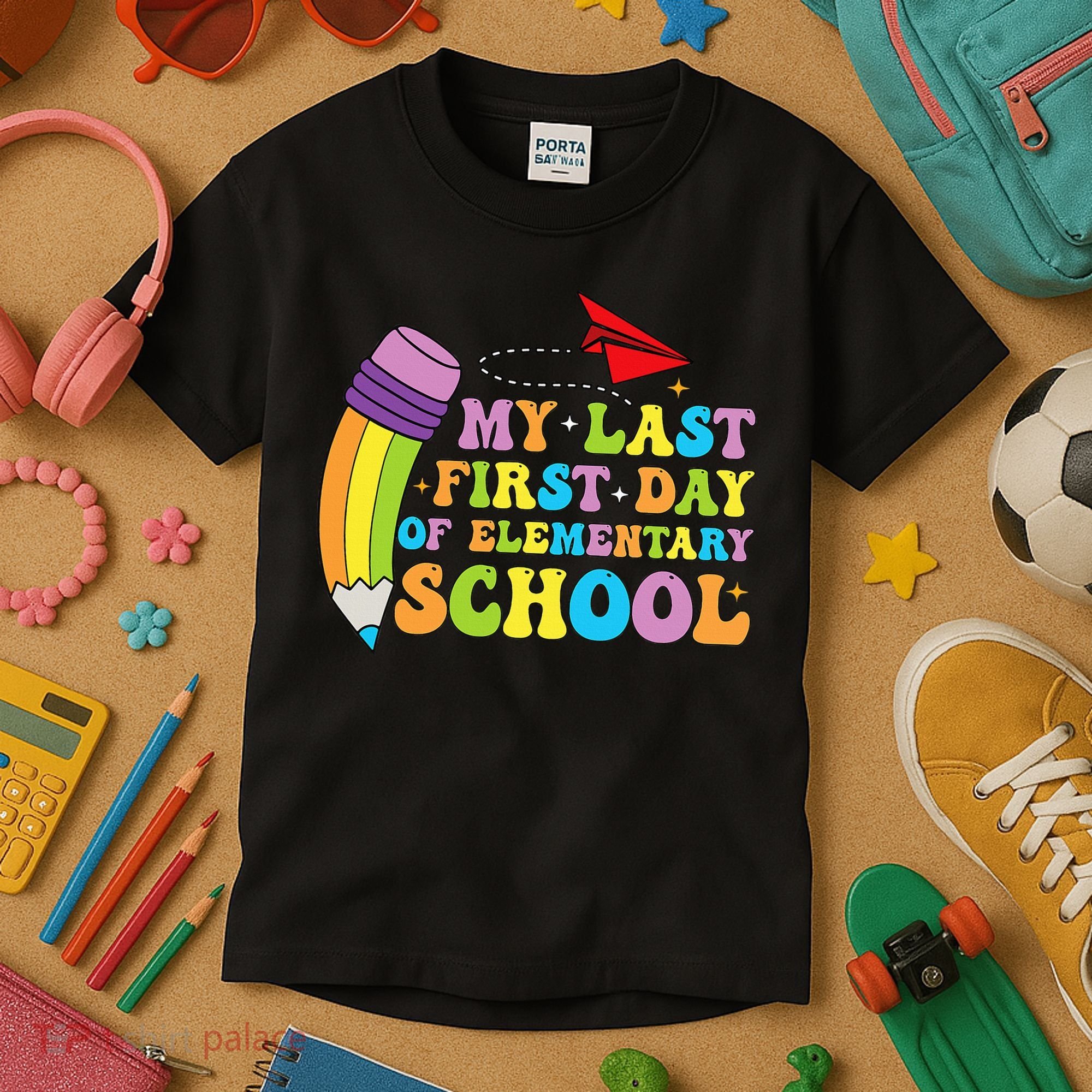 My Last First Day Of Elementary School Back To School Kids T-Shirt