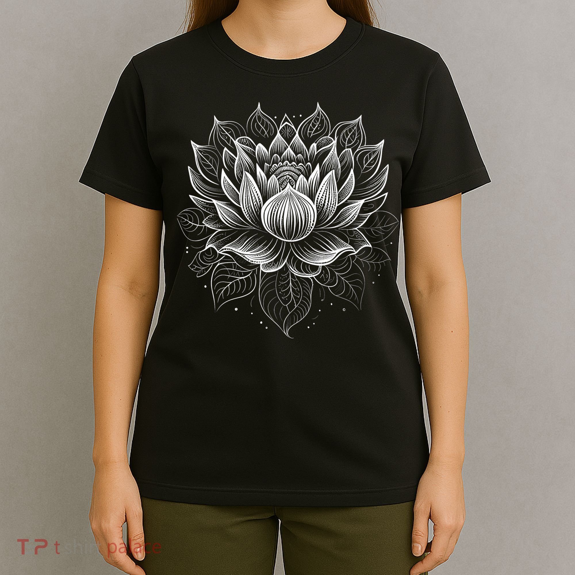 Mandala Lotus Flower Tees For Men Women Girls T-Shirt