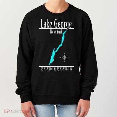 Modern Lake George New York Women's Sweatshirt