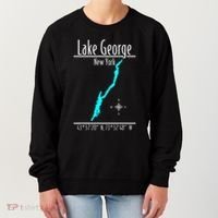 Modern Lake George New York Women's Sweatshirt thumb 0