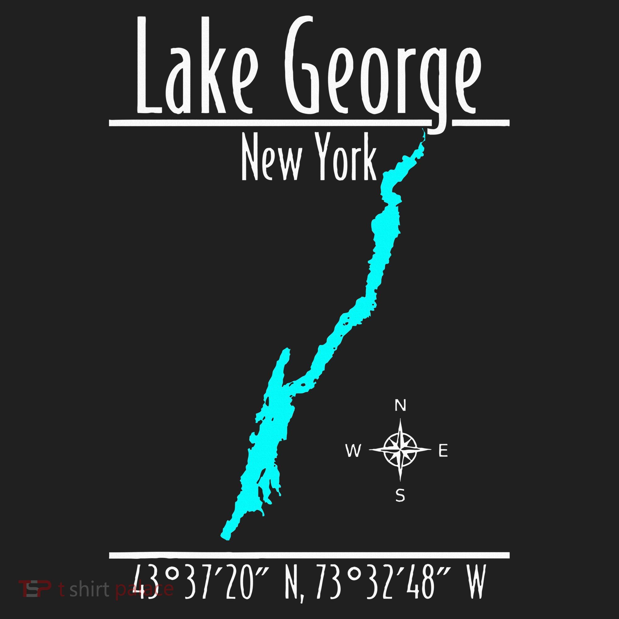 Modern Lake George New York Women's Sweatshirt