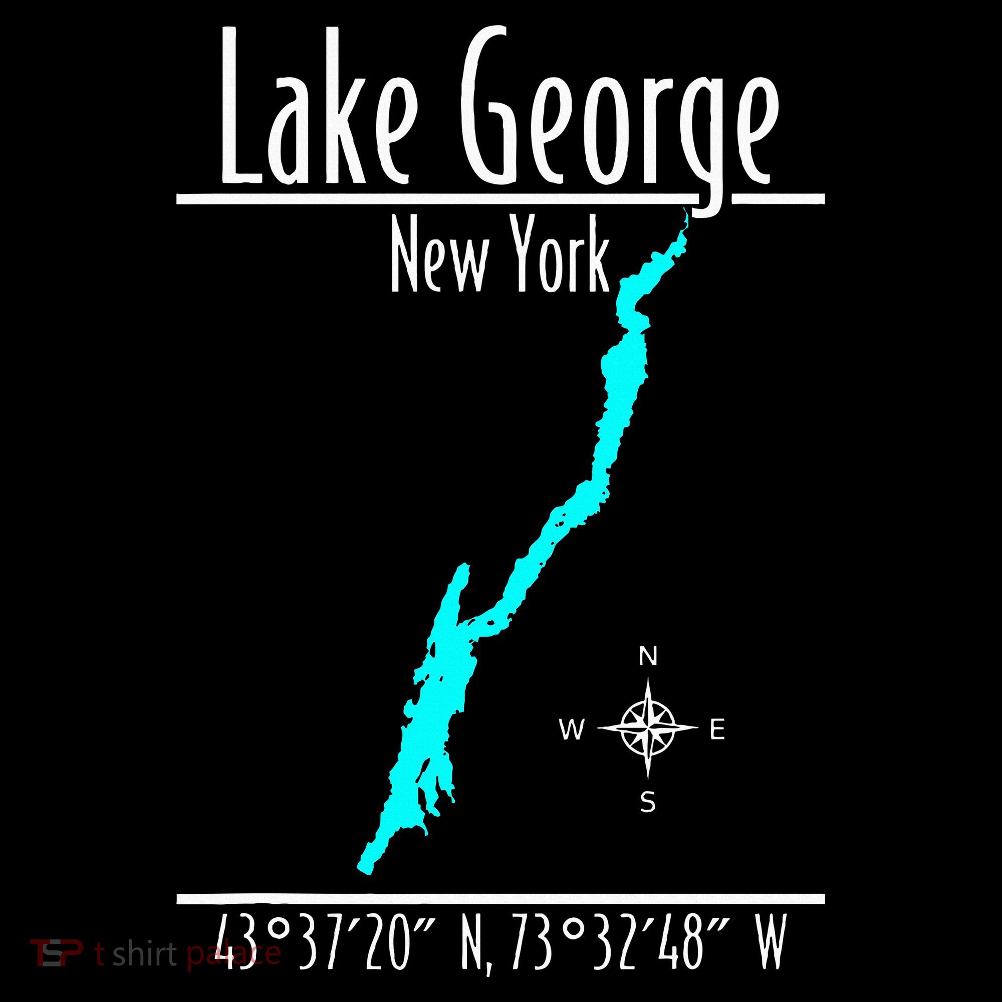 Modern Lake George New York USA-Made Doggie Bandana