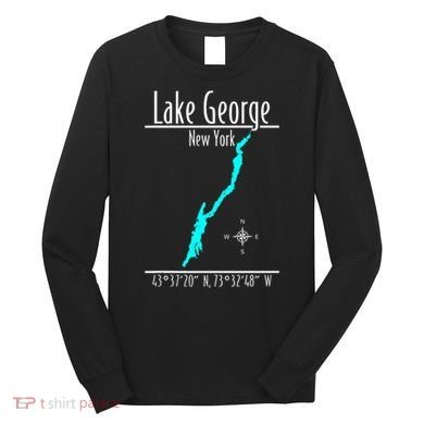 Modern Lake George New York Long Sleeve Shirt