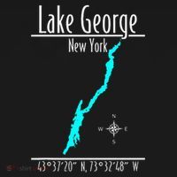 Modern Lake George New York Apron thumb 3