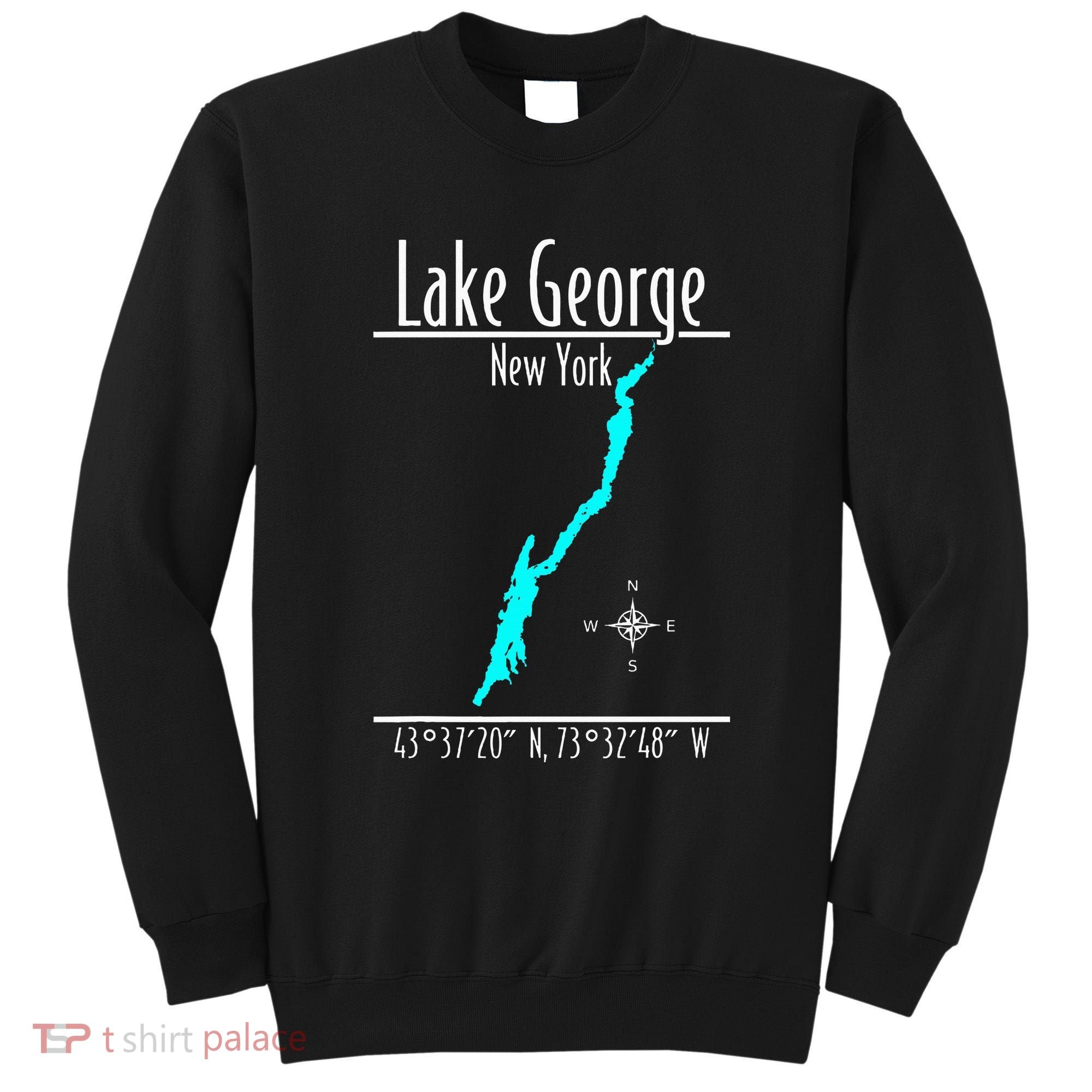Modern Lake George New York Sweatshirt