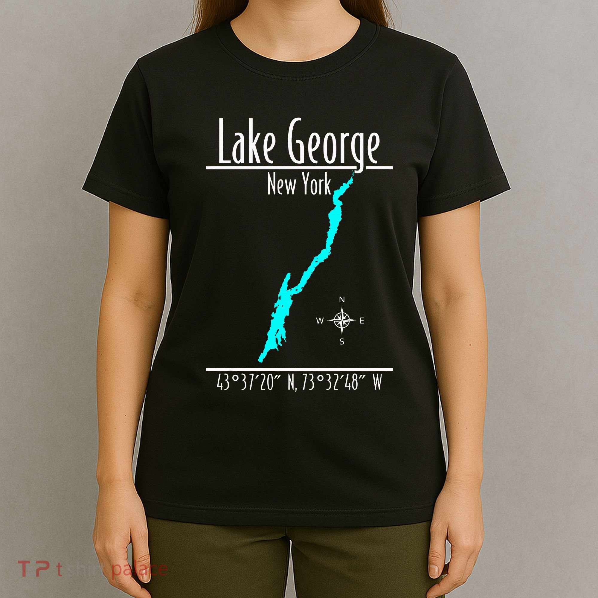 Modern Lake George New York T-Shirt