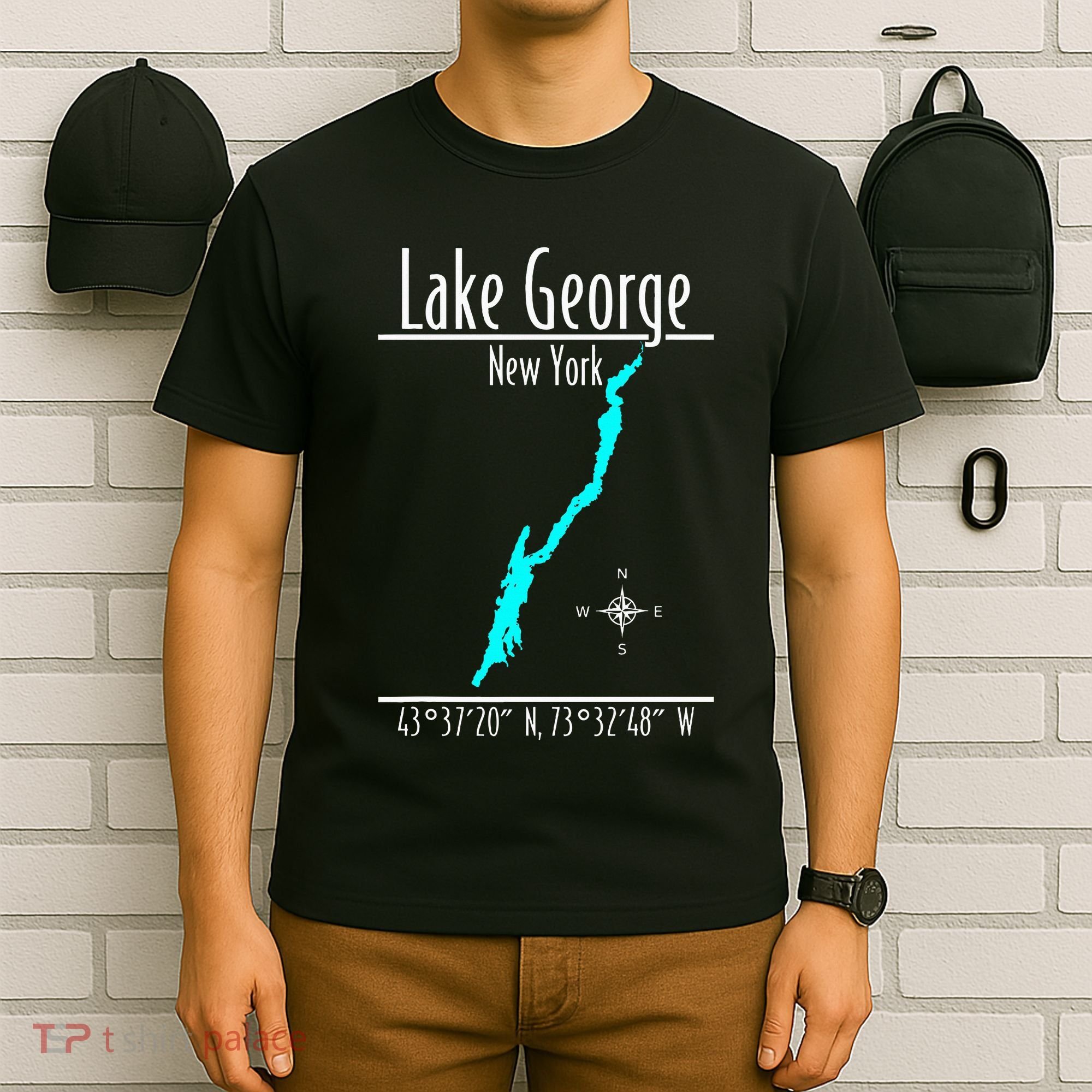 Modern Lake George New York T-Shirt