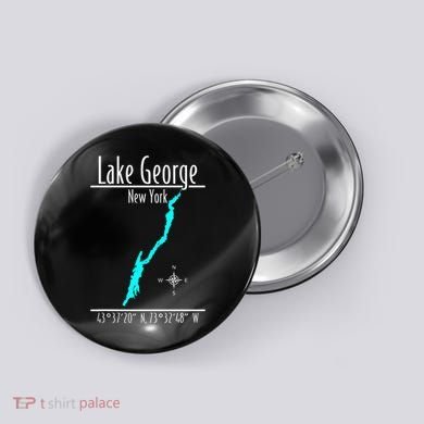 Modern Lake George New York Button