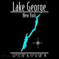 Modern Lake George New York Women's Hoodie thumb 2