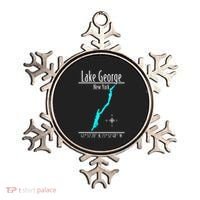 Modern Lake George New York Ornament thumb 0