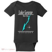 Modern Lake George New York Baby Bodysuit thumb 0