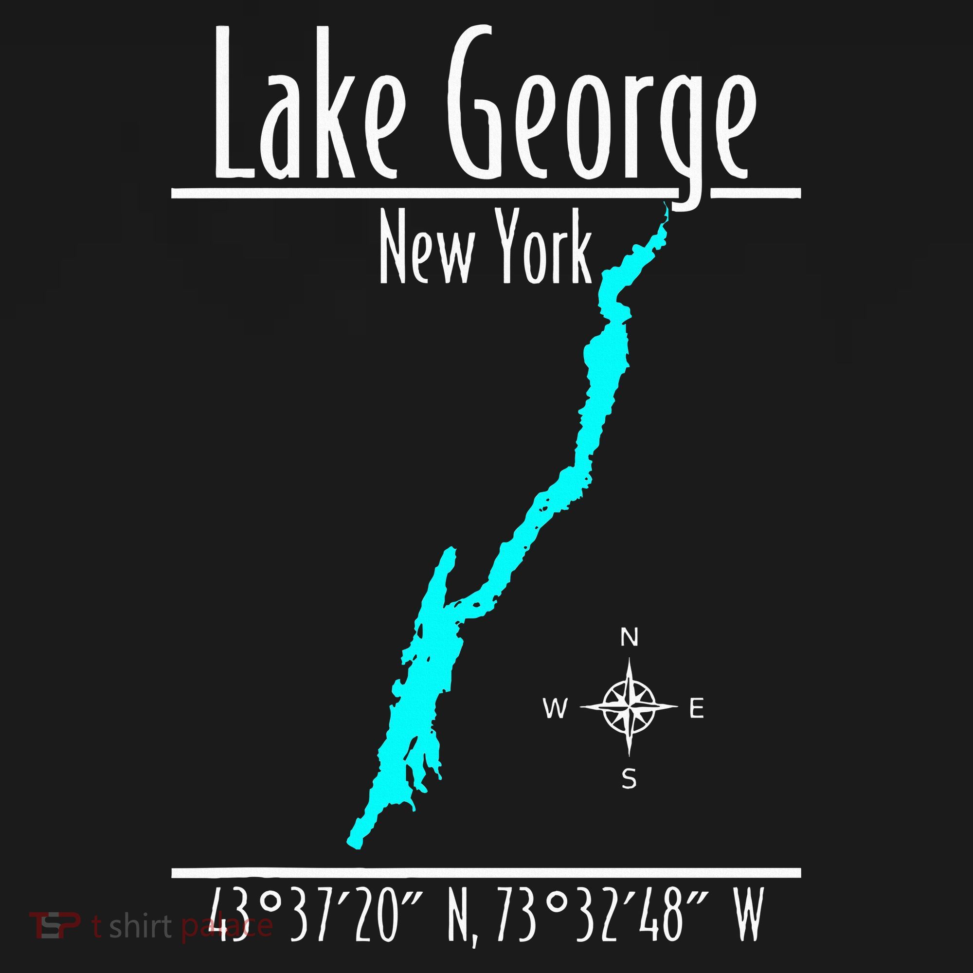 Modern Lake George New York Tank Top