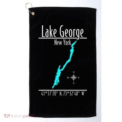 Modern Lake George New York Golf Towel