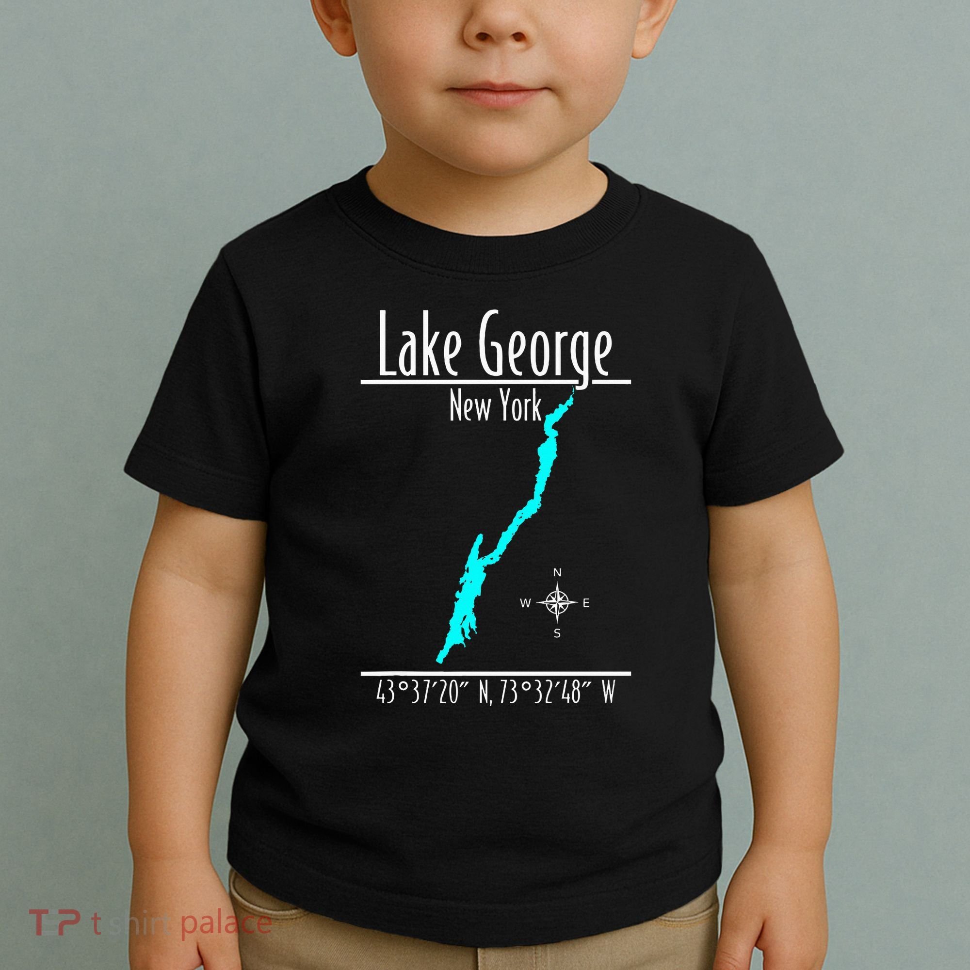 Modern Lake George New York Toddler T-Shirt