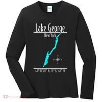 Modern Lake George New York Women's Long Sleeve Shirt thumb 0