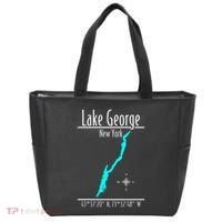 Modern Lake George New York Tote Bag thumb 0